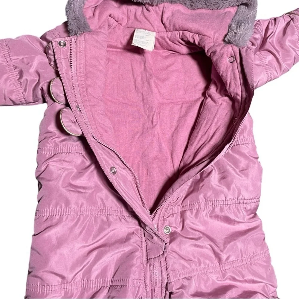 First Impressions 6-9 Month Bunting Suit Baby Girl 6 Month 6-9m Fall Winter Pink - Picture 4 of 8